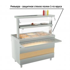 Ривьера-защитное стекло полки 1-го яруса 755мм Ривьера-защитное стекло полки 1-го яруса 755мм