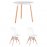 Обеденная группа Стол Eames DST, 2 стула Eames DSW белый Обеденная группа Стол Eames DST, 2 стула Eames DSW белый