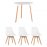 Обеденная группа Стол Eames DST, 3 стула Frankfurt белый