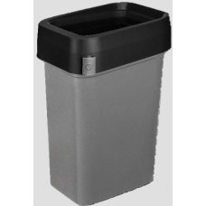 Бак для мусора 'SMART BIN PRO' 50л (430x330x630мм), с крышкой 'маятник' (черный) 435245813, (коробка 4 шт.)