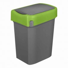 Бак для мусора 'SMART BIN' 50л (430x330x630мм), с крышкой 'маятник' (зеленый) 434258109, (коробка 4 шт.)