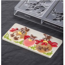 Форма д/шок. 'Easter Friends' mm 154x72X15 h, 100гр, 3 ячейки, п/к PC5049, (коробка 2 шт.)