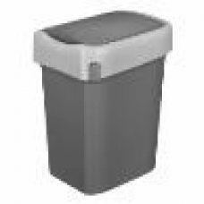 Бак для мусора 'SMART BIN' 25л (333x269x457мм), с крышкой 'маятник' (серый) 434214811, (коробка 6 шт.)