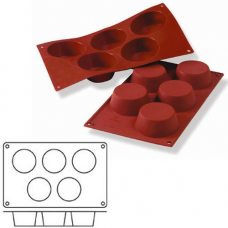 Форма силик. д/зам. и вып. 'Маффин' d81мм h32мм, 5 ячеек SF024/N, (коробка 4 шт.)