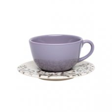 Пара чайная UNNI SHAPE LILAC (чашка 200мл и блюдце 14см) Oxford 102957, AY04-5625, (коробка 14 шт.)