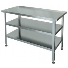 Стол разделочно-производственный без бортов СРП-0-0,6/0,6-2П (2 полки) Стол разделочно-производственный без бортов СРП-0-0,6/0,6-2П (2 полки)