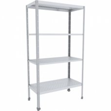 Стеллаж ЭКОНОМ СКК-9/4 ЭЦК-П 900х400х18501870 мм полки нерж. каркас оцинк. перфорация Стеллаж ЭКОНОМ СКК-9/4 ЭЦК-П 900х400х18501870 мм полки нерж. каркас оцинк. перфорация