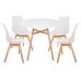 Обеденная группа Номиа 80 white / wood Обеденная группа Номиа 80 white / wood