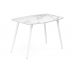 Стеклянный стол Эмма белый мрамор / белый Стеклянный стол Эмма белый мрамор / белый