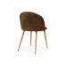 Стул на металлокаркасе Aldo dark brown / wood