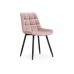 Стул на металлокаркасе Челси велюр розовый / черный Стул на металлокаркасе Челси велюр розовый / черный