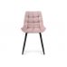 Стул на металлокаркасе Челси велюр розовый / черный Стул на металлокаркасе Челси велюр розовый / черный