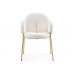 Стул на металлокаркасе Kalipso white / gold