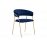 Стул на металлокаркасе Kamelia 1 dark blue / gold