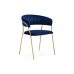 Стул на металлокаркасе Kamelia 1 dark blue / gold