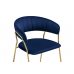 Стул на металлокаркасе Kamelia 1 dark blue / gold