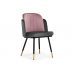 Стул на металлокаркасе Penelopa dark gray / pink / black / gold Стул на металлокаркасе Penelopa dark gray / pink / black / gold